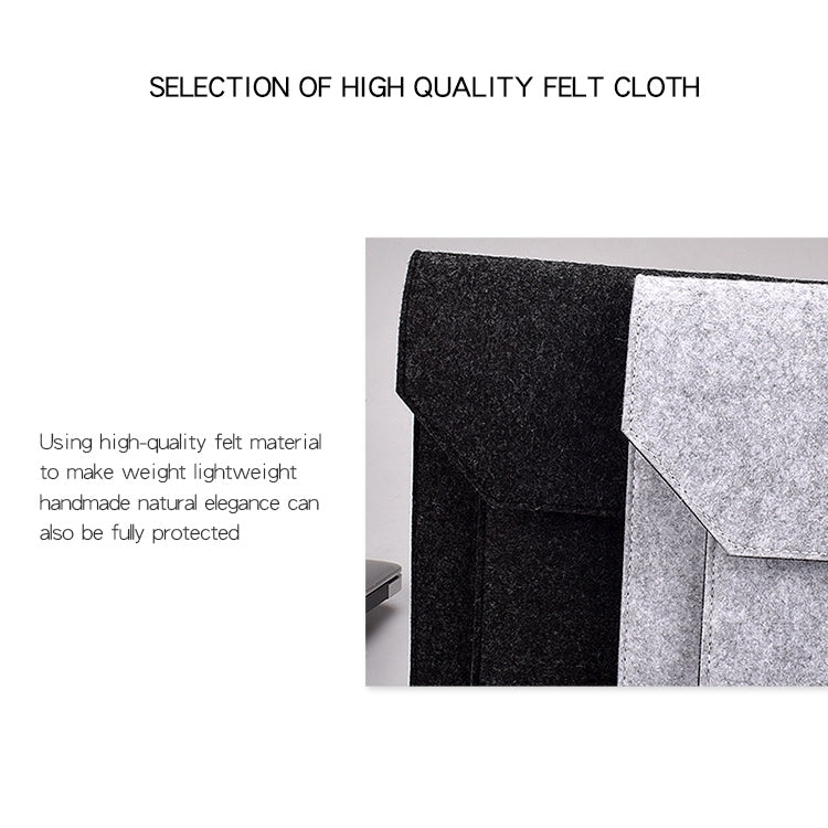 Sac intérieur en feutre multi-usage avec bouton pour ordinateur portable 12,5 pouces, 12,5 pouces