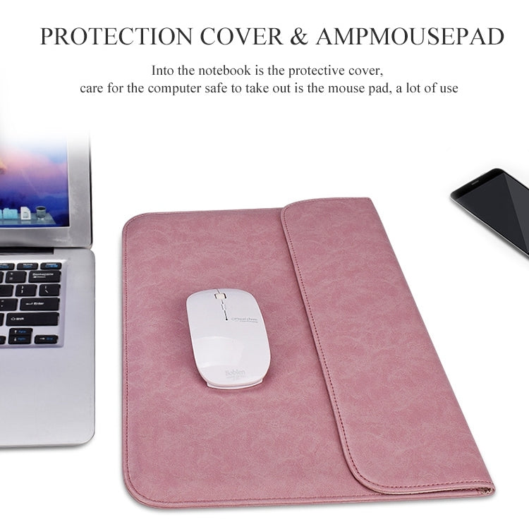 Sac intérieur pour ordinateur portable en cuir PU avec boucle magnétique horizontale invisible PU01S pour ordinateurs portables de 13,3 pouces, 13,3 pouces