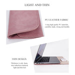 Sac intérieur pour ordinateur portable en cuir PU avec boucle magnétique horizontale invisible PU01S pour ordinateurs portables de 15,4 pouces, 15,4 pouces