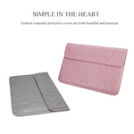 Sac intérieur pour ordinateur portable en cuir PU avec boucle magnétique horizontale invisible PU01S pour ordinateurs portables de 15,4 pouces, 15,4 pouces