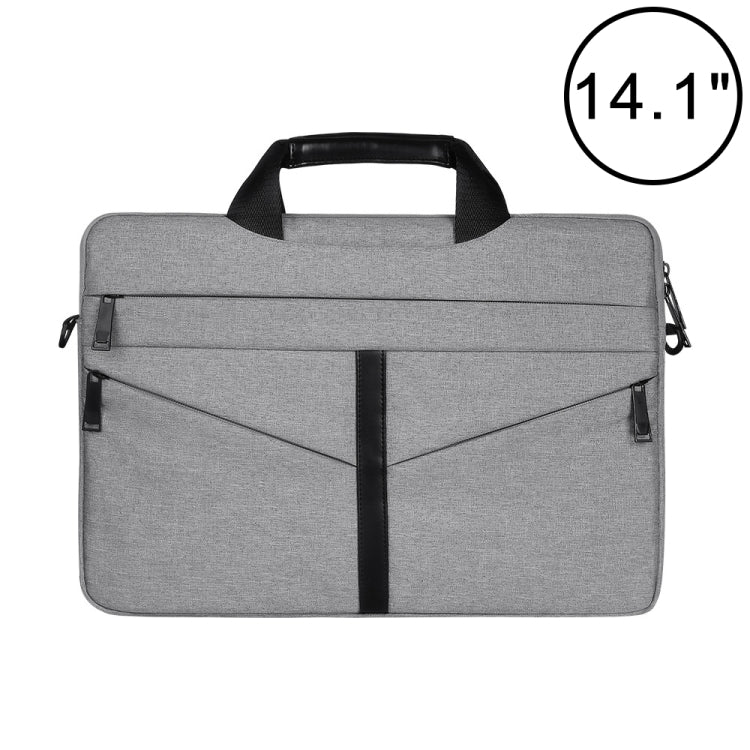 Sac pour ordinateur portable 14,1 pouces, respirant, résistant à l'usure, mode affaires, bandoulière épaule et poignée, fermeture éclair, 14,1 pouces