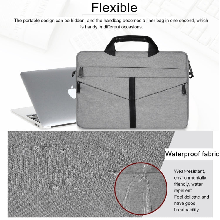 Sac pour ordinateur portable 14,1 pouces, respirant, résistant à l'usure, mode affaires, bandoulière épaule et poignée, fermeture éclair, 14,1 pouces