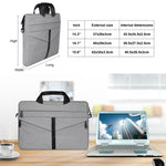 Sac pour ordinateur portable 14,1 pouces, respirant, résistant à l'usure, mode affaires, bandoulière épaule et poignée, fermeture éclair, 14,1 pouces