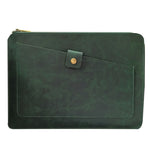 Sacoche universelle en cuir véritable pour ordinateur portable et tablette avec fermeture éclair pour 13,3 pouces et moins, 13,3 pouces