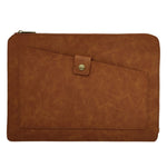 Sacoche universelle en cuir véritable pour ordinateur portable et tablette avec fermeture éclair pour 13,3 pouces et moins, 13,3 pouces