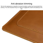 Sacoche universelle en cuir véritable pour ordinateur portable et tablette avec fermeture éclair pour 13,3 pouces et moins, 13,3 pouces