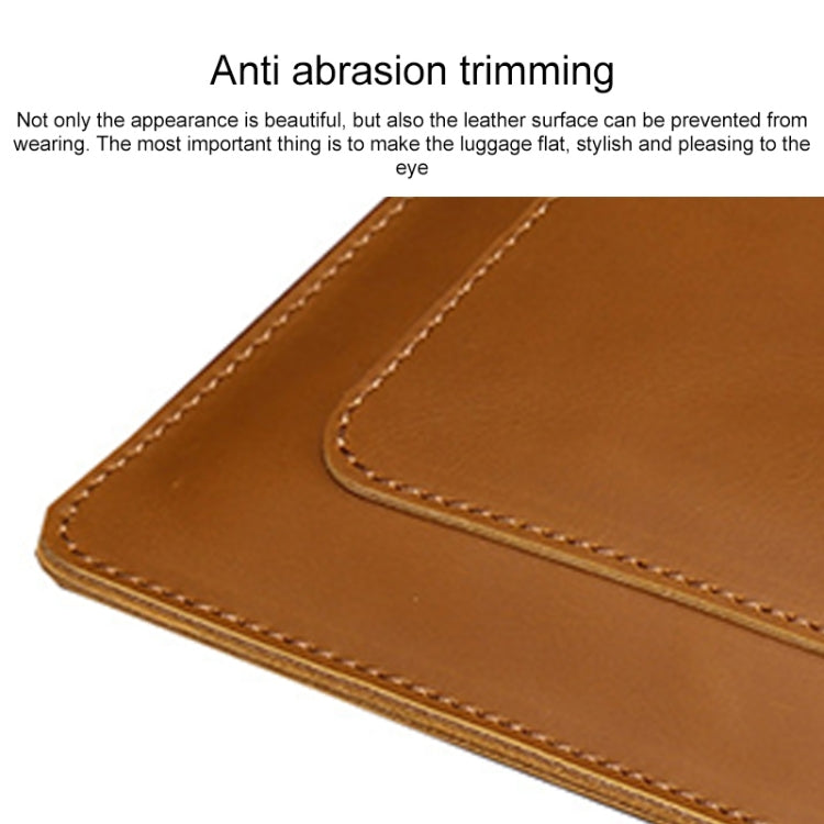 Sacoche universelle en cuir véritable pour ordinateur portable et tablette avec fermeture éclair pour 13,3 pouces et moins, 13,3 pouces