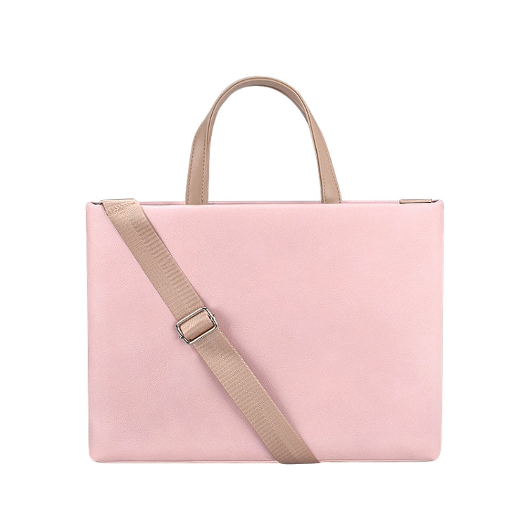 Sac à main bandoulière étanche en PU pour ordinateur portable 13,3 pouces, 13,3 pouces (rose), 13,3 pouces (blanc)