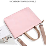 Sac à main bandoulière étanche en PU pour ordinateur portable 13,3 pouces, 13,3 pouces (rose), 13,3 pouces (blanc)
