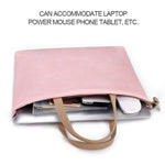 Sac à main bandoulière étanche en PU pour ordinateur portable 13,3 pouces, 13,3 pouces (rose), 13,3 pouces (blanc)