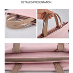 Sac à main bandoulière étanche en PU pour ordinateur portable 13,3 pouces, 13,3 pouces (rose), 13,3 pouces (blanc)