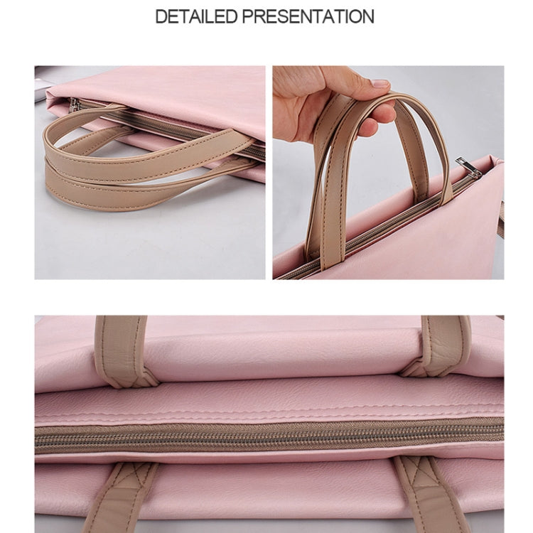 Sac à main bandoulière étanche en PU pour ordinateur portable 13,3 pouces, 13,3 pouces (rose), 13,3 pouces (blanc)