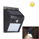 20 LED pour cour / jardin / maison / allée / escaliers / mur extérieur, 20 LED lumière blanche