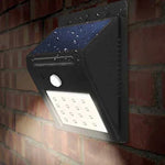 20 LED pour cour / jardin / maison / allée / escaliers / mur extérieur, 20 LED lumière blanche