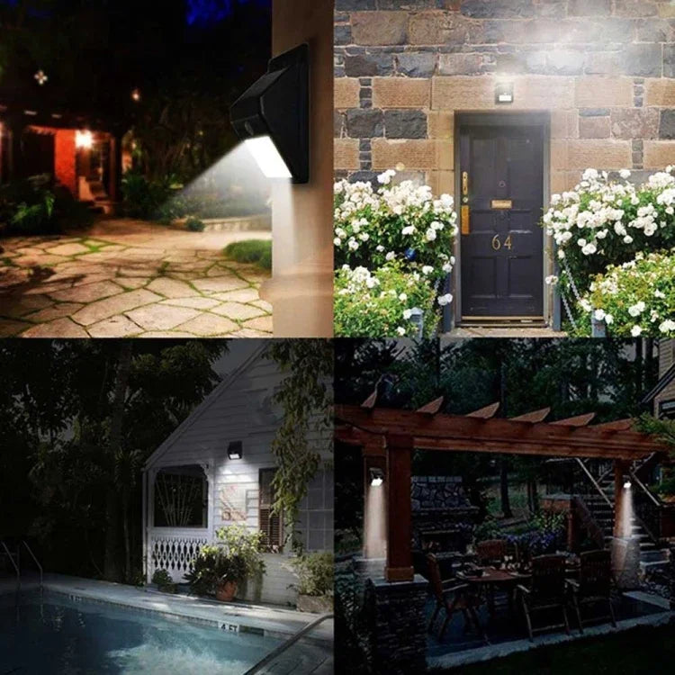 20 LED pour cour / jardin / maison / allée / escaliers / mur extérieur, 20 LED lumière blanche