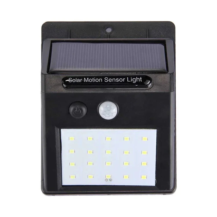 20 LED pour cour / jardin / maison / allée / escaliers / mur extérieur, 20 LED lumière blanche
