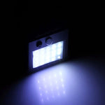 20 LED pour cour / jardin / maison / allée / escaliers / mur extérieur, 20 LED lumière blanche