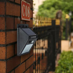 20 LED pour cour / jardin / maison / allée / escaliers / mur extérieur, 20 LED lumière blanche