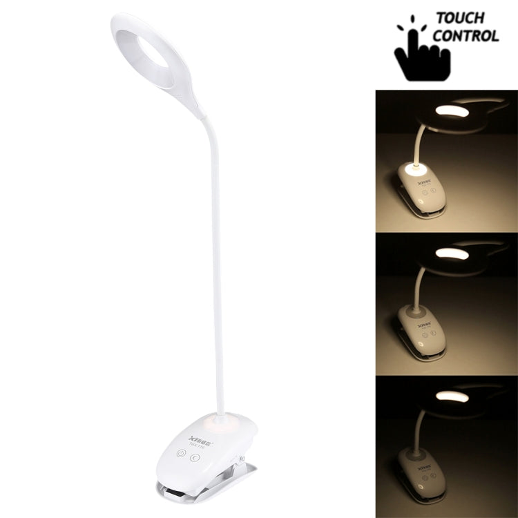 28 LED Lampe de Protection des Yeux Flexible à Anneau Creux Col de Cygne avec Pince et Fonction Veilleuse, TGX-770