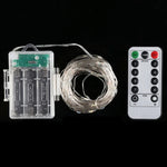 50 LED Boîte à Piles 3 x AA Guirlande Lumineuse Décorative avec Télécommande, DC 5V, Lumière Multicolore/Télécommande, Lumière Blanche/Télécommande, Blanc Chaud/Télécommande