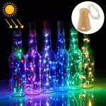 1 m 10 LED SMD 0603 Guirlande lumineuse fil de cuivre solaire Lampe féerique Lumière décorative, 1 m Lumière colorée