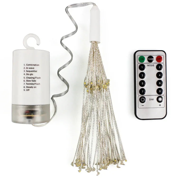 150 LED Boîte à Piles Lumière Décorative LED avec Télécommande, Lumière Colorée 30CM, Lumière Blanche 30CM, Blanc Chaud 30CM