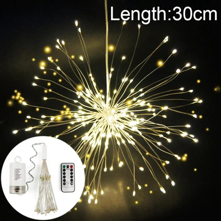 150 LED Boîte à Piles Lumière Décorative LED avec Télécommande, Lumière Colorée 30CM, Lumière Blanche 30CM, Blanc Chaud 30CM