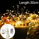 150 LED Boîte à Piles Lumière Décorative LED avec Télécommande, Lumière Colorée 30CM, Lumière Blanche 30CM, Blanc Chaud 30CM