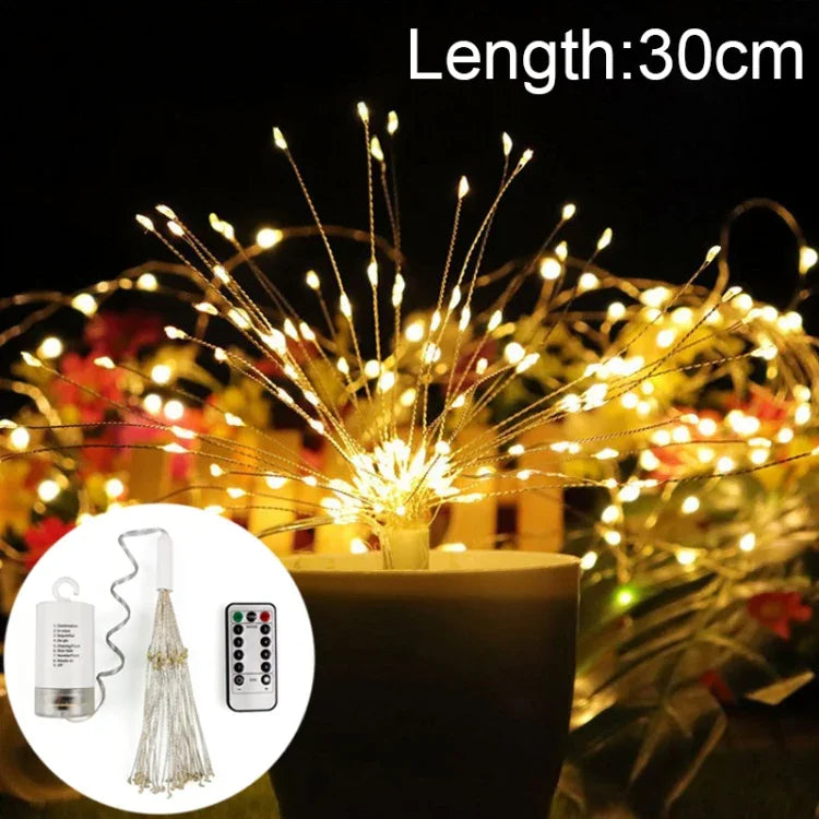 150 LED Boîte à Piles Lumière Décorative LED avec Télécommande, Lumière Colorée 30CM, Lumière Blanche 30CM, Blanc Chaud 30CM