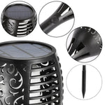 96 LED Lampe solaire à flamme, éclairage extérieur pour jardin et pelouse, torche de paysage