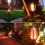 96 LED Lampe solaire à flamme, éclairage extérieur pour jardin et pelouse, torche de paysage