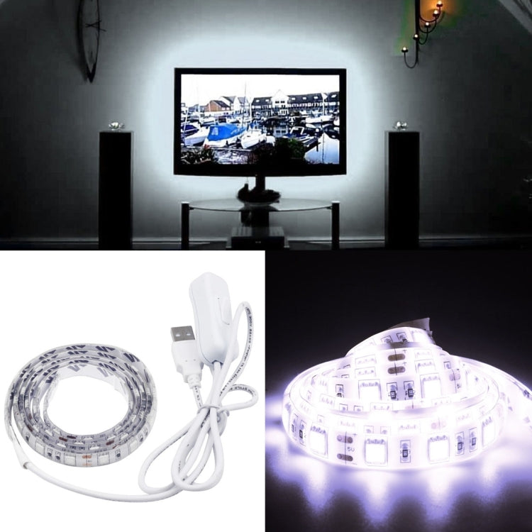 Époxy IP65 étanche 30 LED 5050 SMD avec câble d'interrupteur prolongé de 1 m, largeur : 10 mm