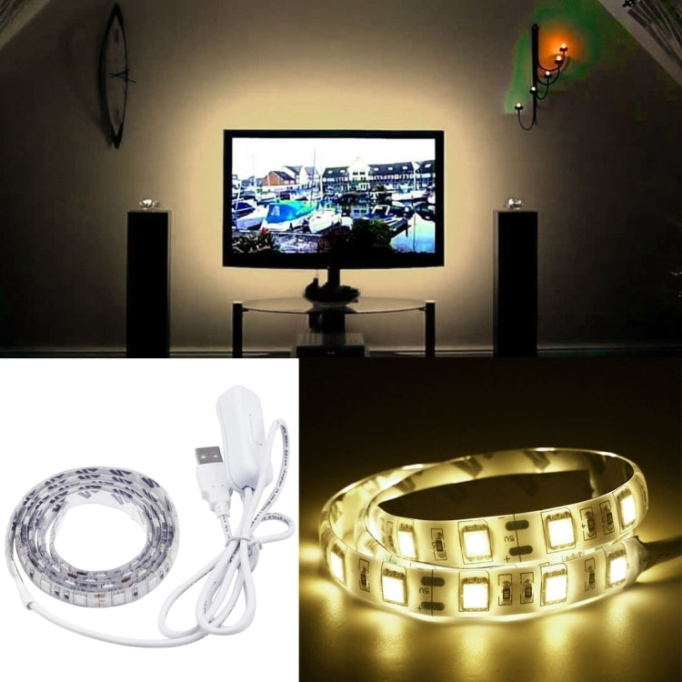 Époxy IP65 étanche 30 LED 5050 SMD avec câble d'interrupteur prolongé de 1 m, largeur : 10 mm