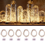 Guirlande féerique 20 LED 2700-2900K pour fête / vacances, Longueur : 2m, DC 6V, 6 pcs 2m