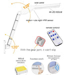 Lampe plate solaire 6W 800LM 48 LED avec télécommande et support