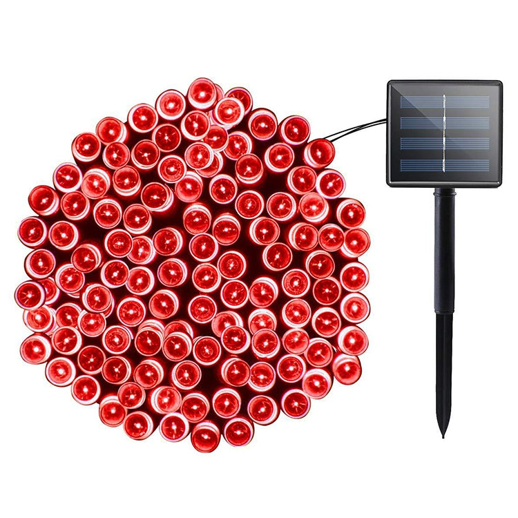 Guirlande solaire étanche 200 LED pour décoration extérieure de Noël, longueur : 22m