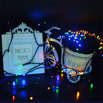 Guirlande solaire étanche 200 LED pour décoration extérieure de Noël, longueur : 22m