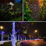 Guirlande solaire étanche 200 LED pour décoration extérieure de Noël, longueur : 22m