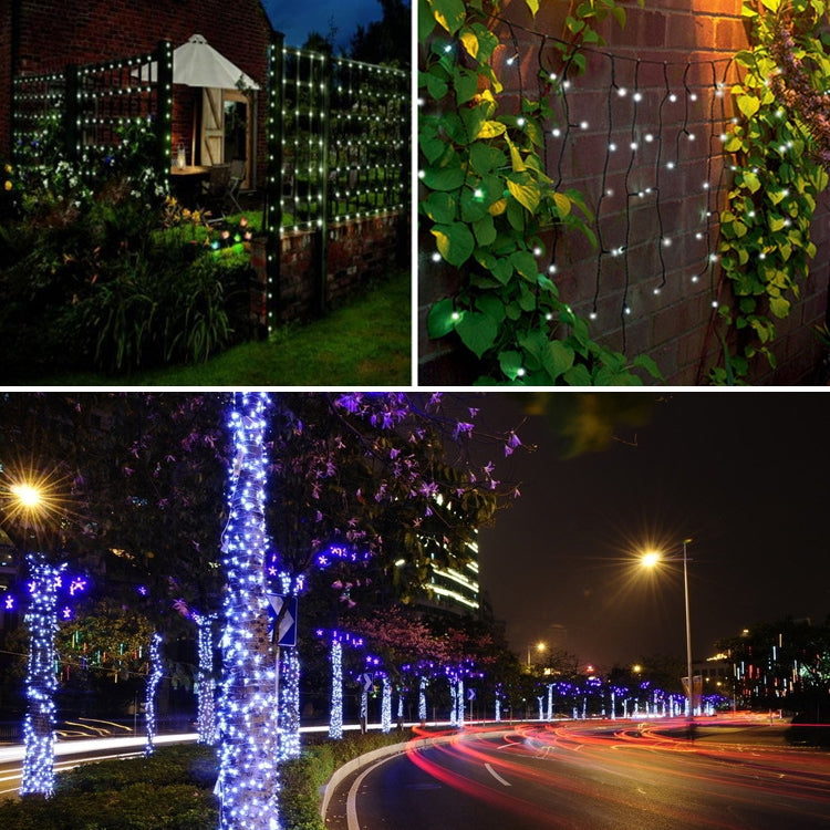 Guirlande solaire étanche 200 LED pour décoration extérieure de Noël, longueur : 22m
