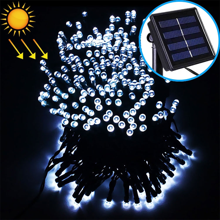 Guirlande solaire étanche 200 LED pour décoration extérieure de Noël, longueur : 22m