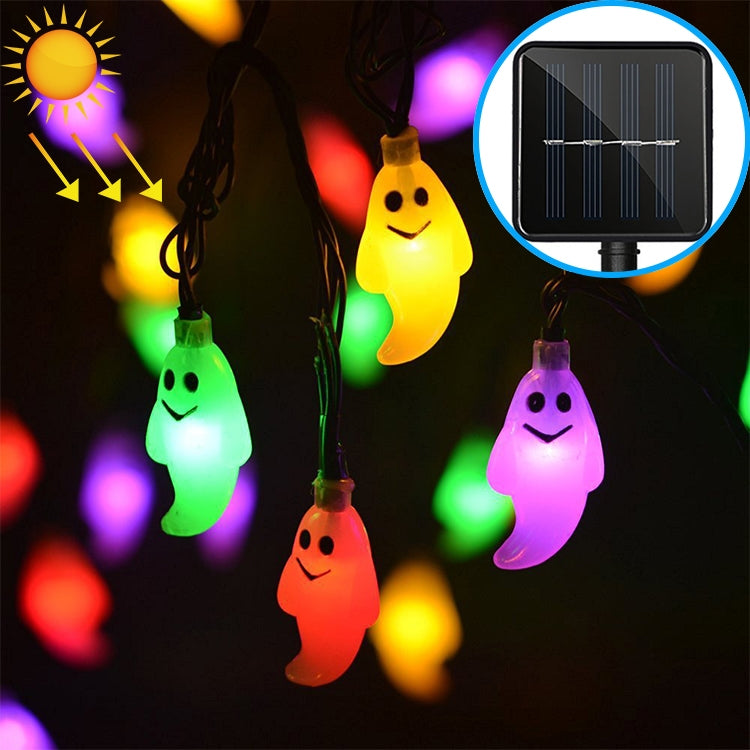 Guirlande solaire en forme de fantôme 30 LED pour jardin extérieur étanche et décoration de Noël