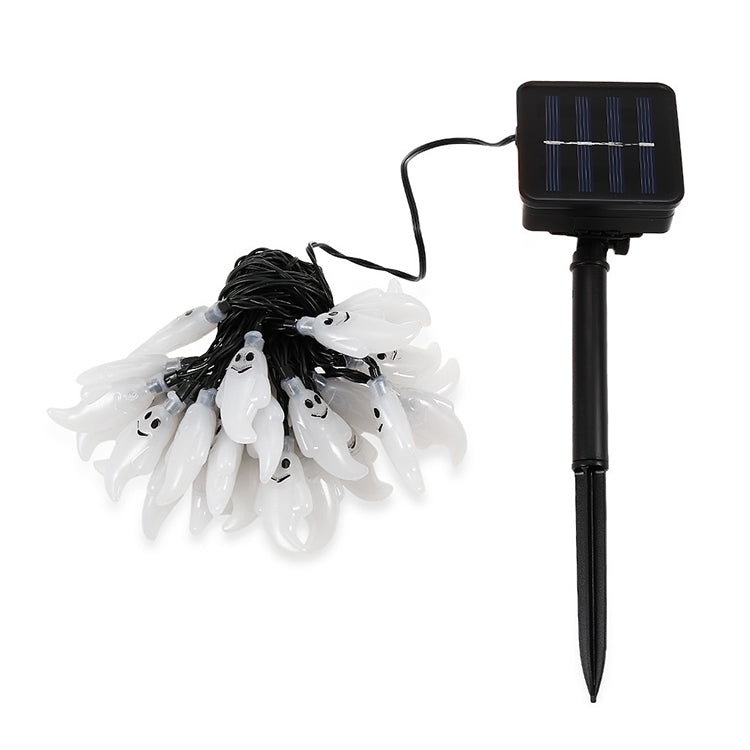 Guirlande solaire en forme de fantôme 30 LED pour jardin extérieur étanche et décoration de Noël