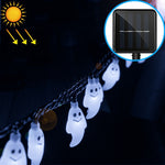 Guirlande solaire en forme de fantôme 30 LED pour jardin extérieur étanche et décoration de Noël