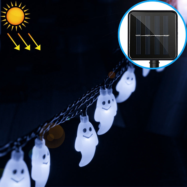 Guirlande solaire en forme de fantôme 30 LED pour jardin extérieur étanche et décoration de Noël