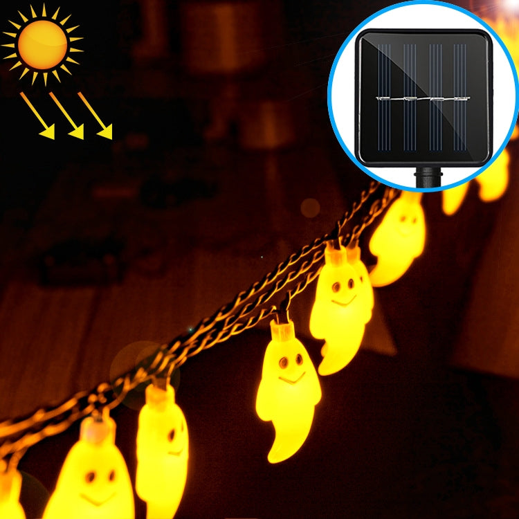 Guirlande solaire en forme de fantôme 30 LED pour jardin extérieur étanche et décoration de Noël