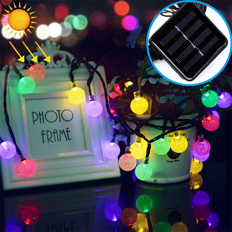 Guirlande solaire de 50 LED Boule à bulles extérieure étanche pour jardin Décoration de Noël et Festival de printemps