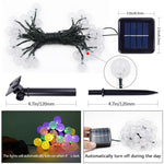Guirlande solaire de 50 LED Boule à bulles extérieure étanche pour jardin Décoration de Noël et Festival de printemps