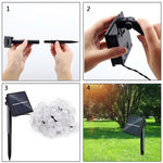 Guirlande solaire de 50 LED Boule à bulles extérieure étanche pour jardin Décoration de Noël et Festival de printemps
