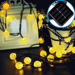 Guirlande solaire de 50 LED Boule à bulles extérieure étanche pour jardin Décoration de Noël et Festival de printemps
