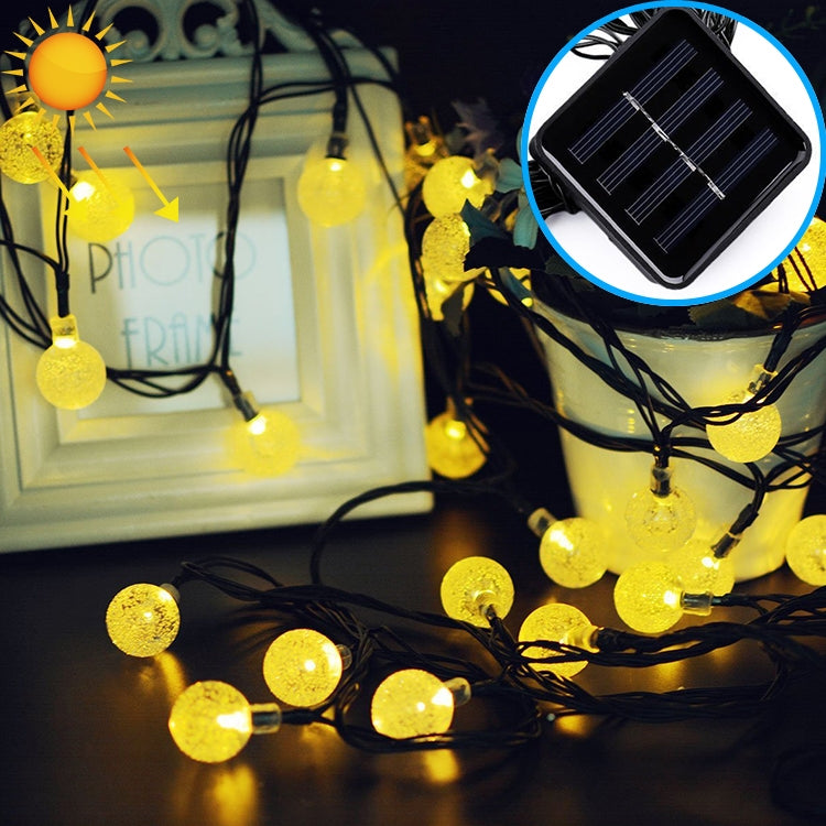 Guirlande solaire de 50 LED Boule à bulles extérieure étanche pour jardin Décoration de Noël et Festival de printemps